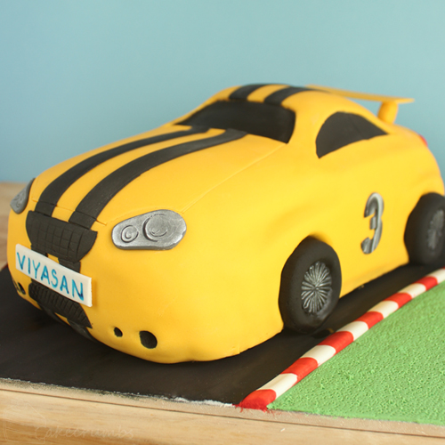 Cakecrumbs' Race Car Cake 07