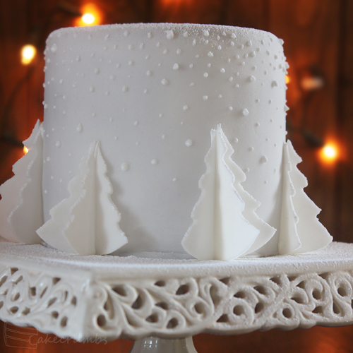 Cakecrumbs' White Christmas Tree Cakes 24